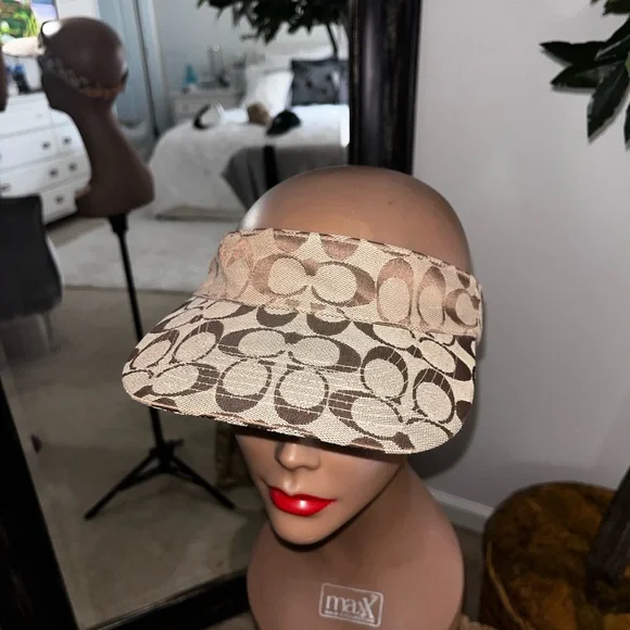 Coach Signature Beige Women's Visor - Picture 1 of 7